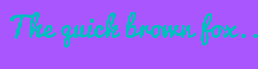 Image with Font Color 00BFBF and Background Color AA56FF